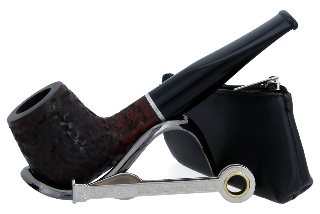 Smoke-King Pipe Smoker's Starter Kit - Black  Leather Pouch