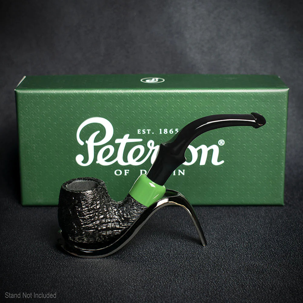 Peterson of Dublin St. Patrick's Day 2024 Limited Edition Sandblast "P" Lip Briar Pipe - Shape 317