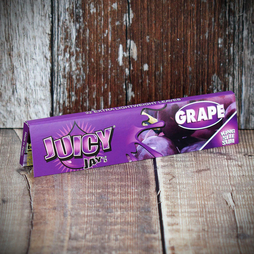 Juicy Jay's King Size Slim Rolling Papers - Grape
