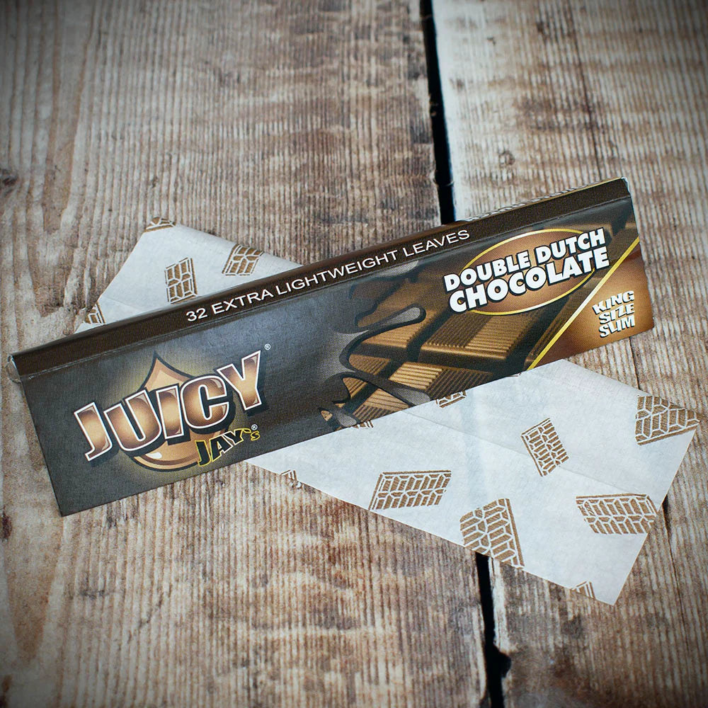 Juicy Jay's King Size Slim Rolling Papers - Double Dutch Chocolate
