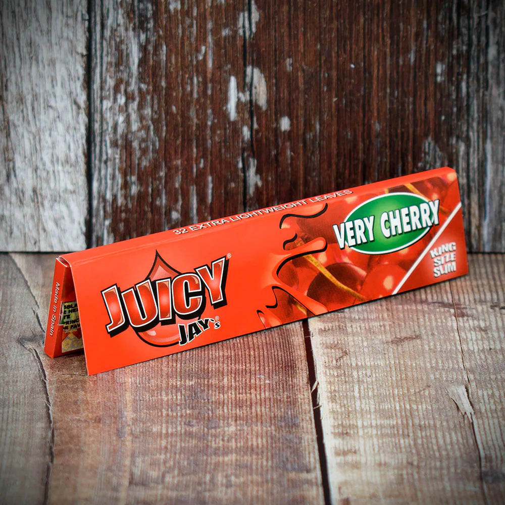 Juicy Jay's King Size Slim Rolling Papers - Very Cherry