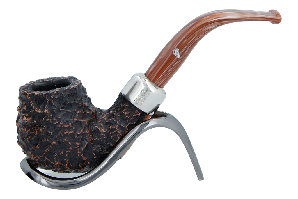 Peterson of Dublin Derry Rusticated Briar Smoking Pipe - Shape 68 - 9mm