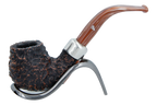 Peterson of Dublin Derry Rusticated Briar Smoking Pipe - Shape 68 - 9mm