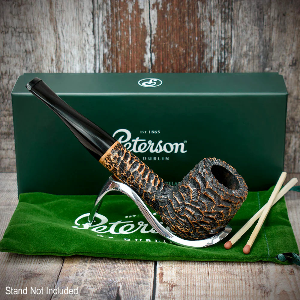 Peterson of Dublin Aran Rusticated Briar Smoking Pipe - Shape No.106
