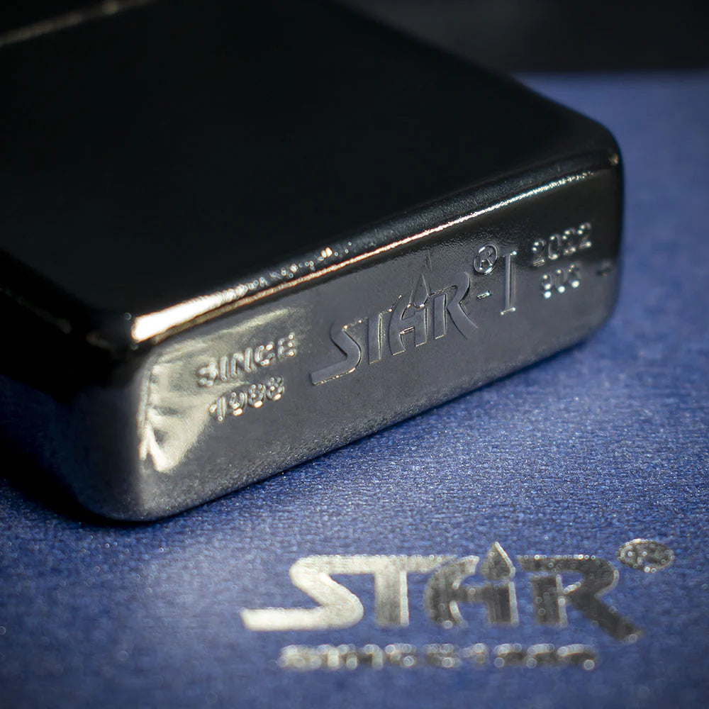 Star Petrol Lighter - Black Ice