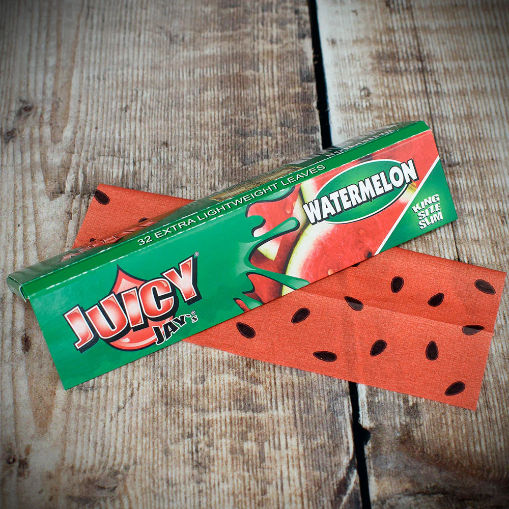 Juicy Jay's King Size Slim Rolling Papers - Watermelon