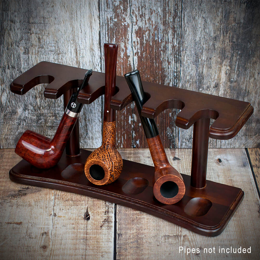 Wooden Pipe Rack - 6 Pipes