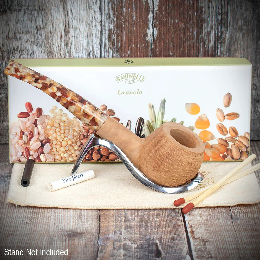 Savinelli Granola Rusticated 315 - 6mm Briar Pipe