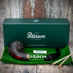 Peterson of Dublin Emerald Rusticated Briar Smoking Pipe - Shape 03 - 9mm
