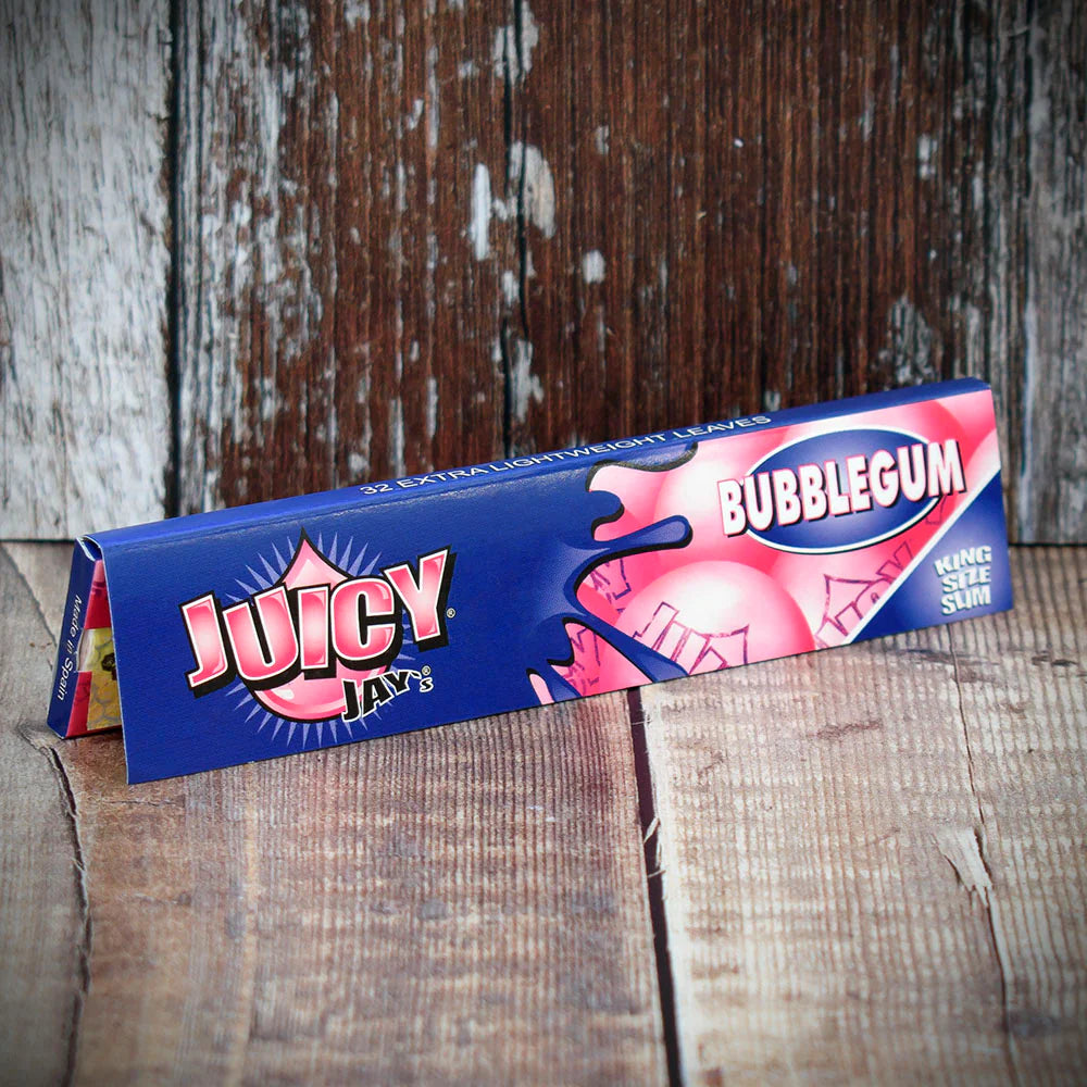 Juicy Jay's King Size Slim Rolling Papers - Bubblegum