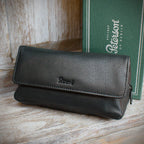 Peterson Two Pipe Combination Pouch - Press Stud Black (POU-137)