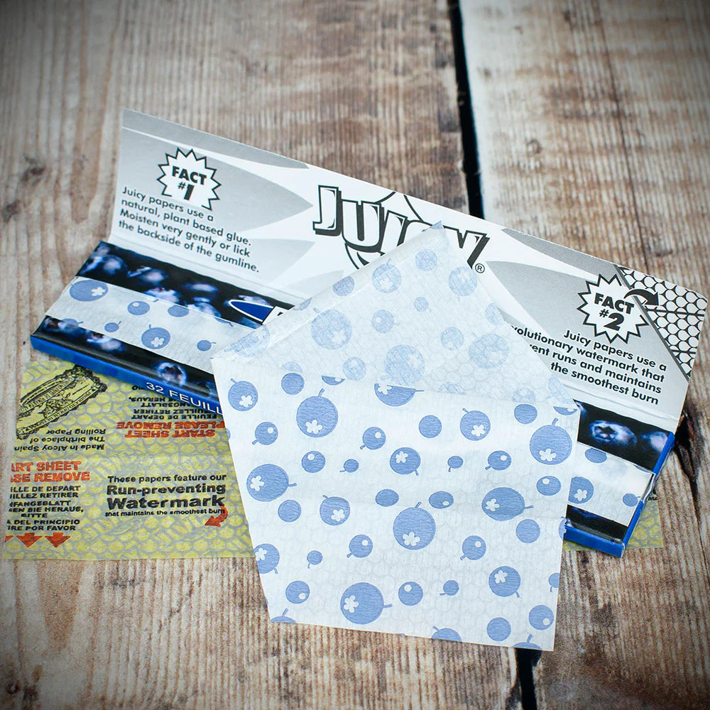 Juicy Jay's King Size Slim Rolling Papers - Blueberry