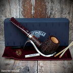Savinelli Bacco Rusticated Dark Brown 128 - 6mm Briar Pipe