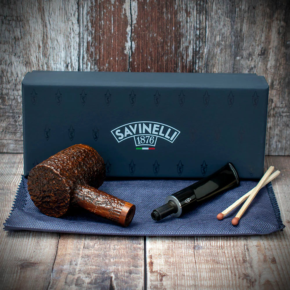 Savinelli Tre Rusticated Briar Pipe - 310