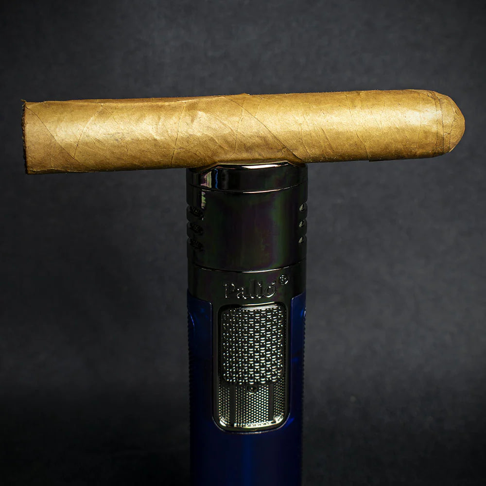 Palio Veneto Quad Flame Cigar Lighter - Blue