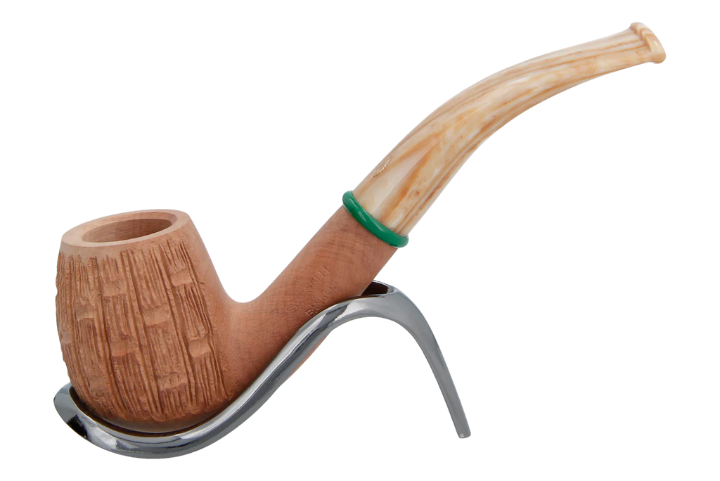 Savinelli Bamboo Rusticated Natural 602 - 6mm Briar Pipe