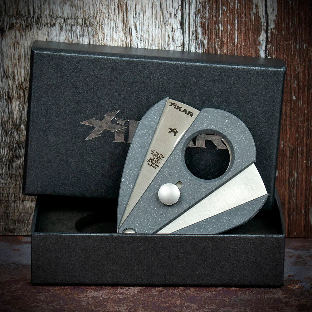 Xikar Xi-2 Granite Silver Fibreglass 200SL Double Blade Guillotine Cigar Cutter