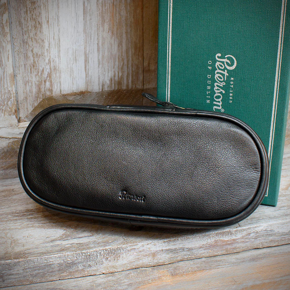 Peterson Pipe Travel/Storage Case Black Leather (POU-132)