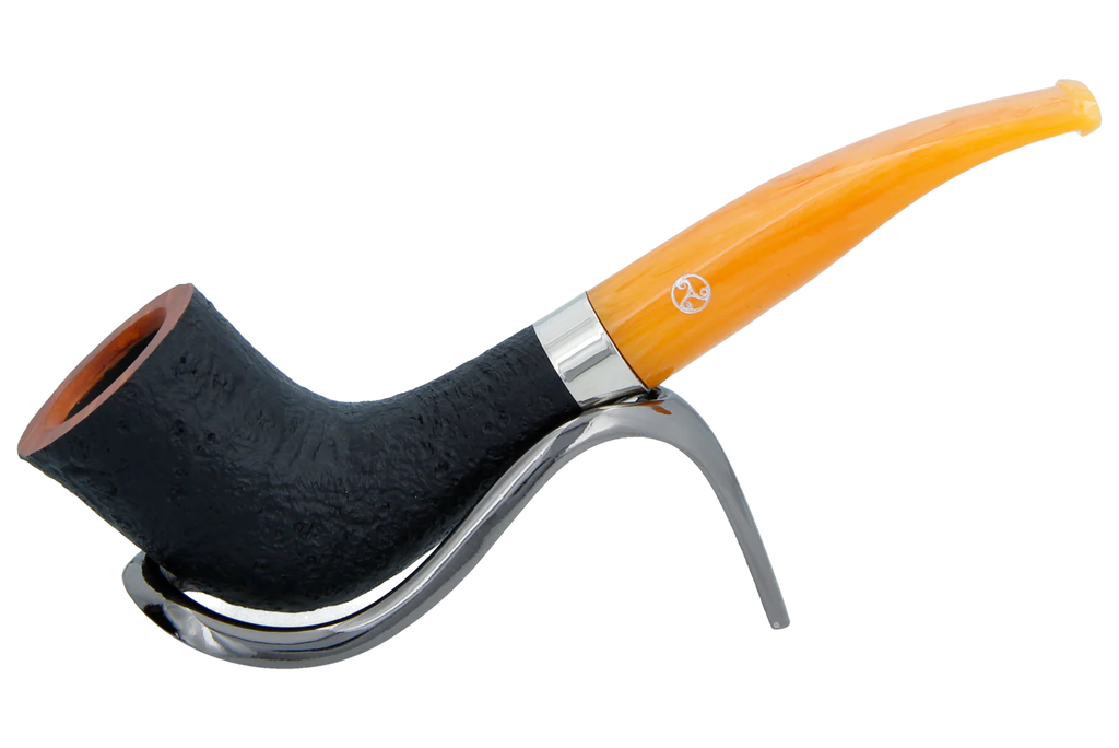Rattray's Samhain Sandblast Yellow Briar Smoking Pipe - Shape 45