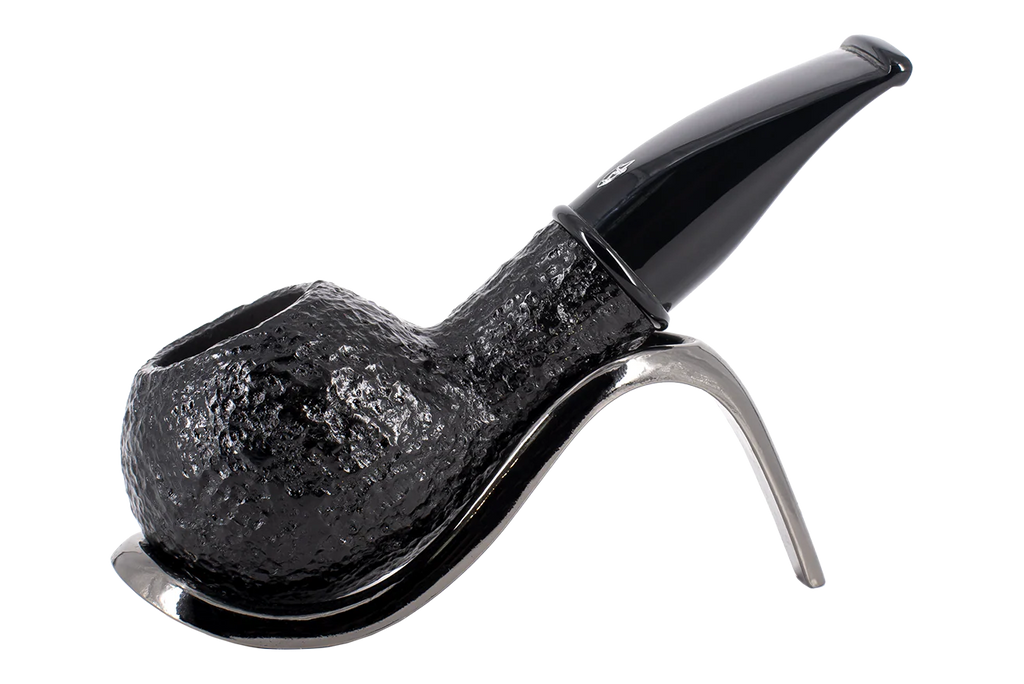 Savinelli Mini -  Black Rusticated Briar Smoking Pipe - Shape 321 (6mm)
