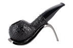 Savinelli Mini -  Black Rusticated Briar Smoking Pipe - Shape 321 (6mm)
