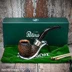 Peterson of Dublin Arklow Sandblasted Briar Smoking Pipe - Shape 221 - 9mm