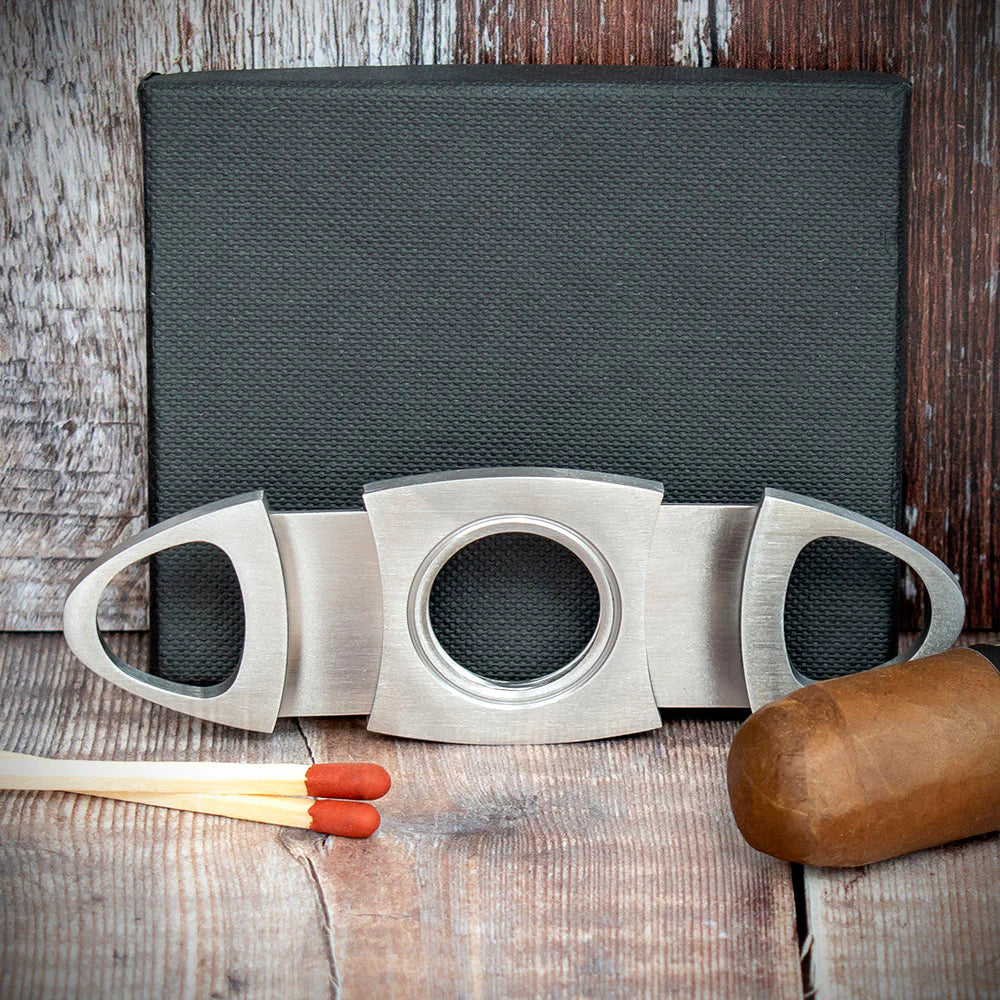 Stainless Steel Double Blade Guillotine Cigar Cutter