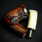 Jean Claude 9mm Filter Dark Rustic Briar Smoking Pipe - Shape 52