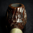 Jean Claude 9mm Filter Dark Rustic Briar Smoking Pipe - Shape 55