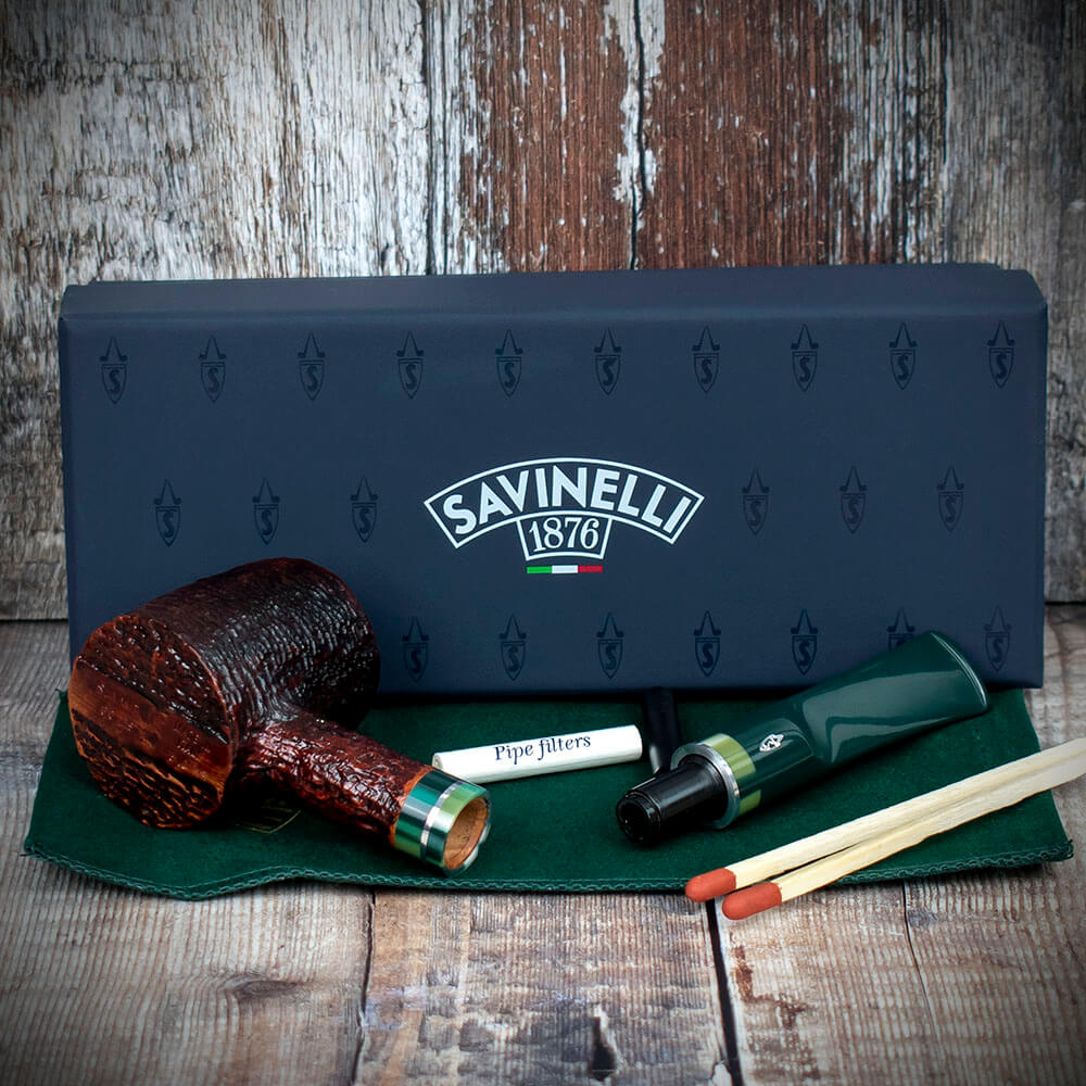 Savinelli Foresta Rusticated 310 - 6mm Briar Pipe