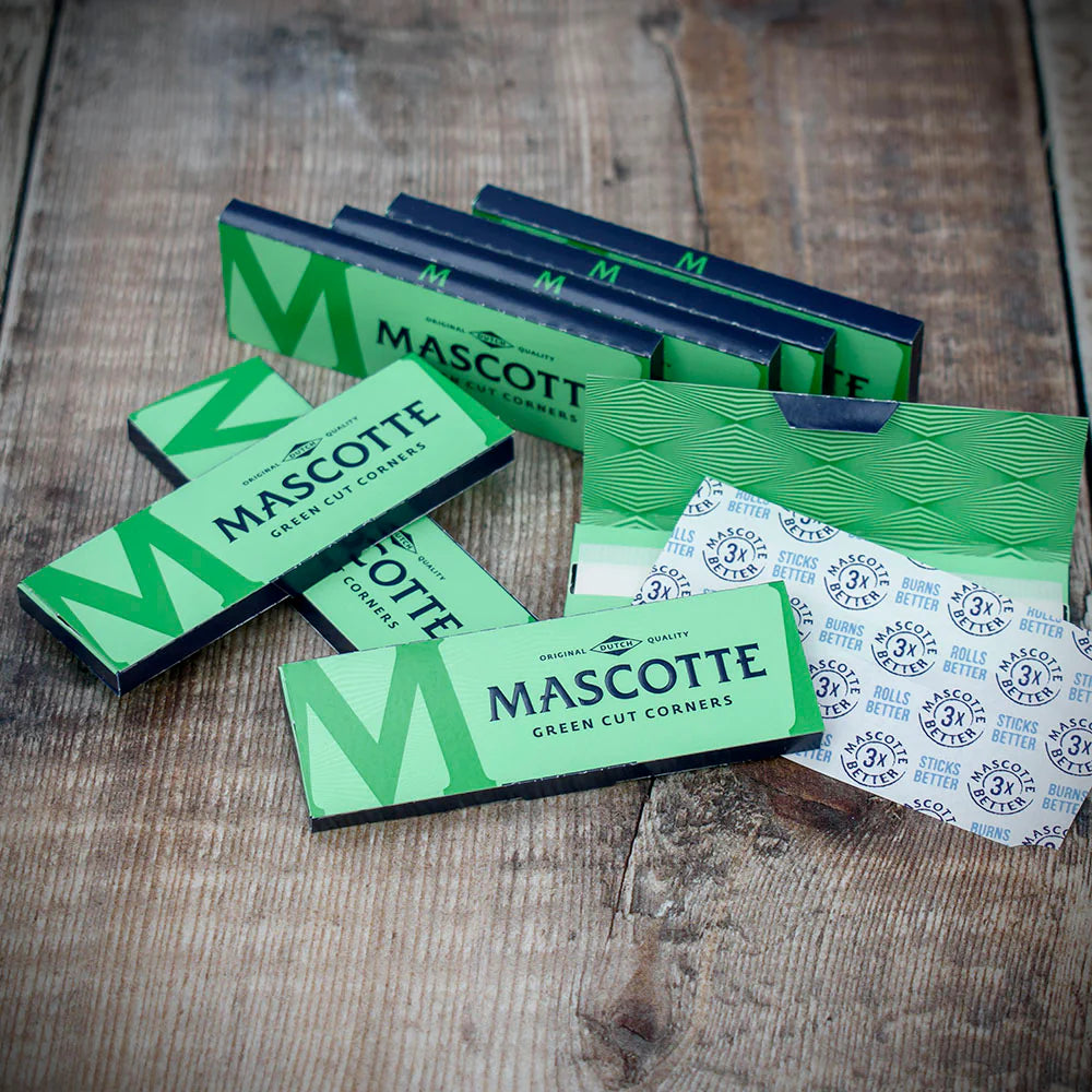 Mascotte Green Premium Rolling Papers - Bundle of 8