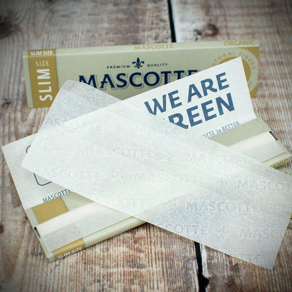 Mascotte King Size Slim Rolling Papers Organic Hemp - Bundle of 3