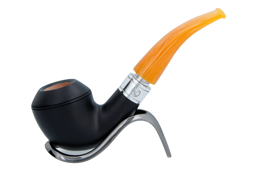 Rattrays Monarch Black 9mm Briar Smoking Pipe - Shape 178