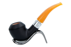 Rattrays Monarch Black 9mm Briar Smoking Pipe - Shape 178