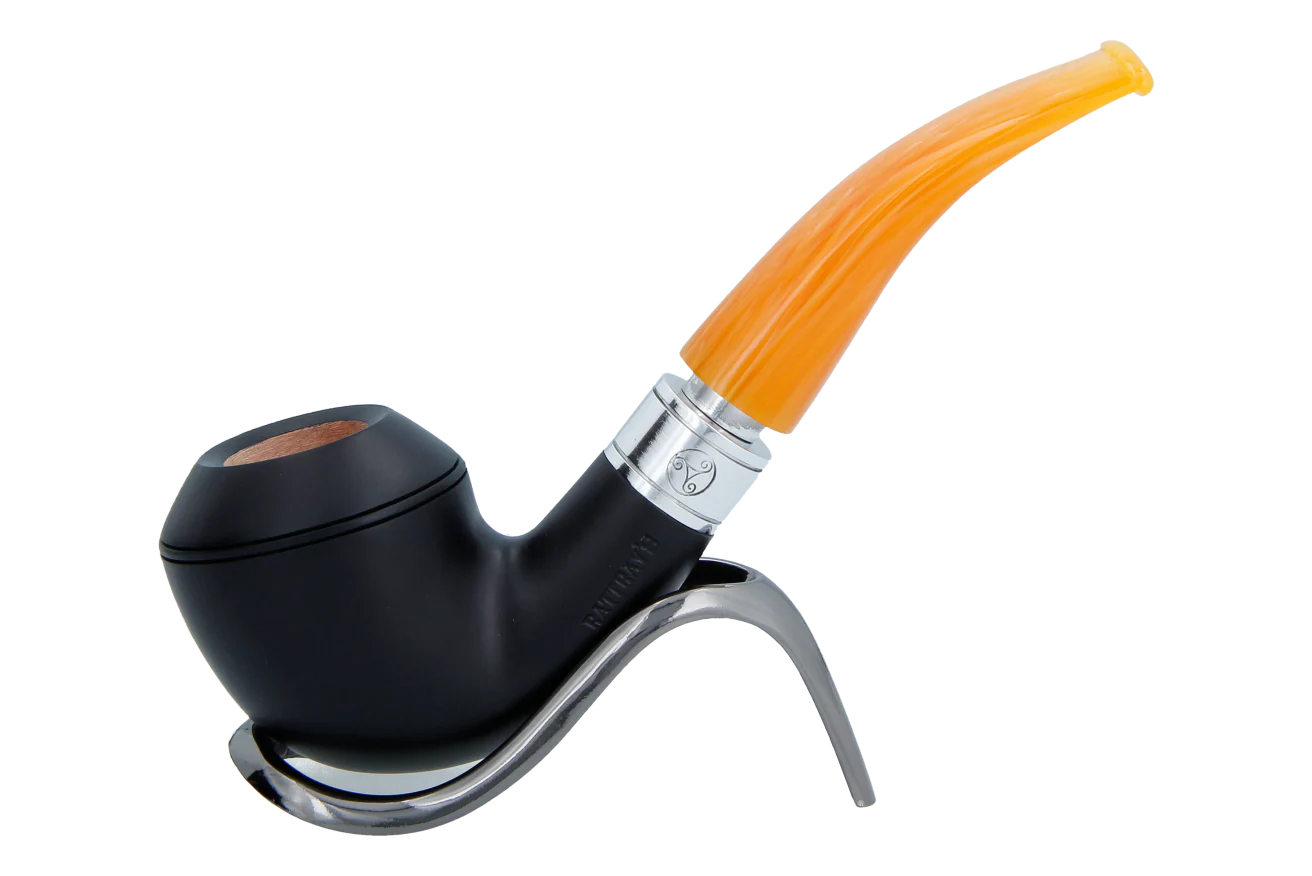 Rattrays Monarch Black 9mm Briar Smoking Pipe - Shape 178