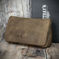 Rattrays Peat Leather 2 Pipe Tobacco Pouch
