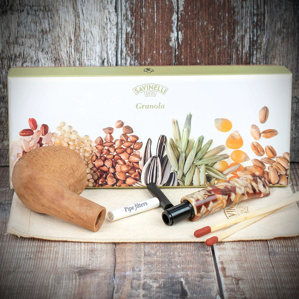 Savinelli Granola Rusticated 626 - 6mm Briar Pipe