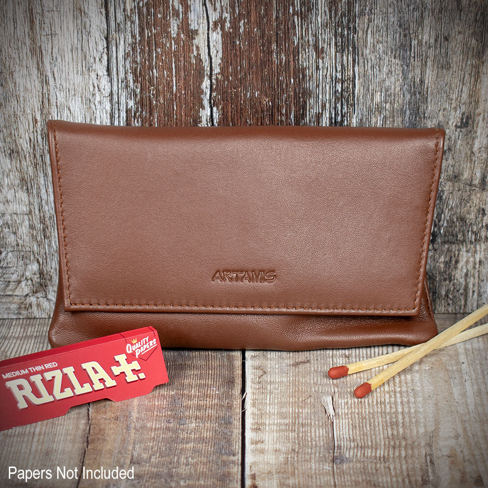 Sarome Leather Handrolling Pouch - Tan PO21T