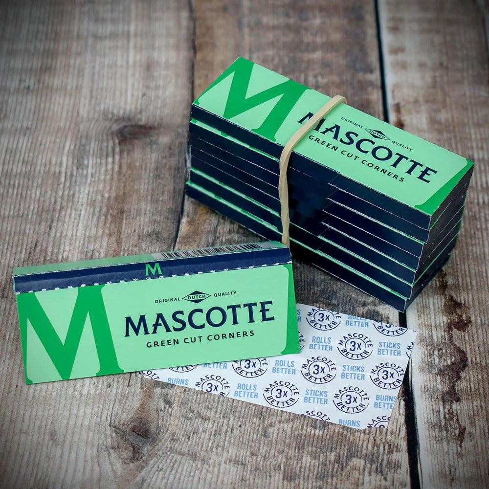 Mascotte Green Premium Rolling Papers - Bundle of 8