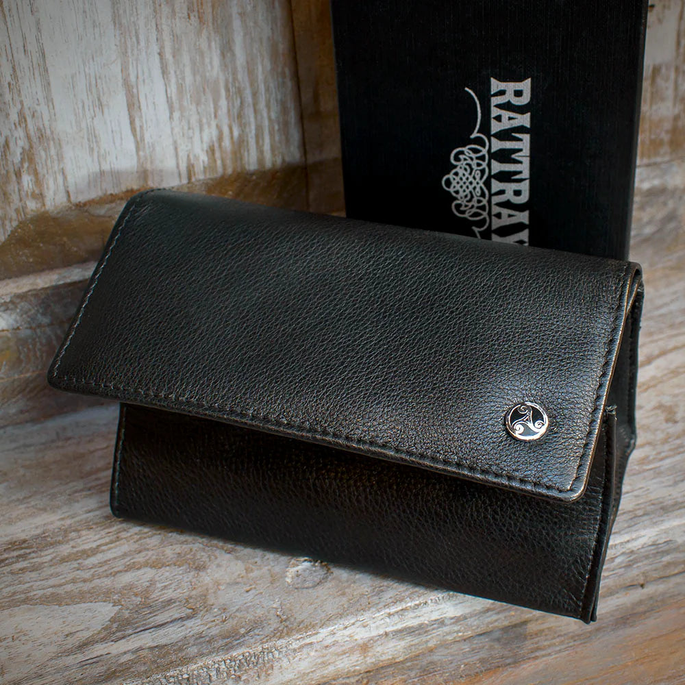 Rattray's Black Knight Leather Pipe Tobacco Pouch - Large Stand Up 3
