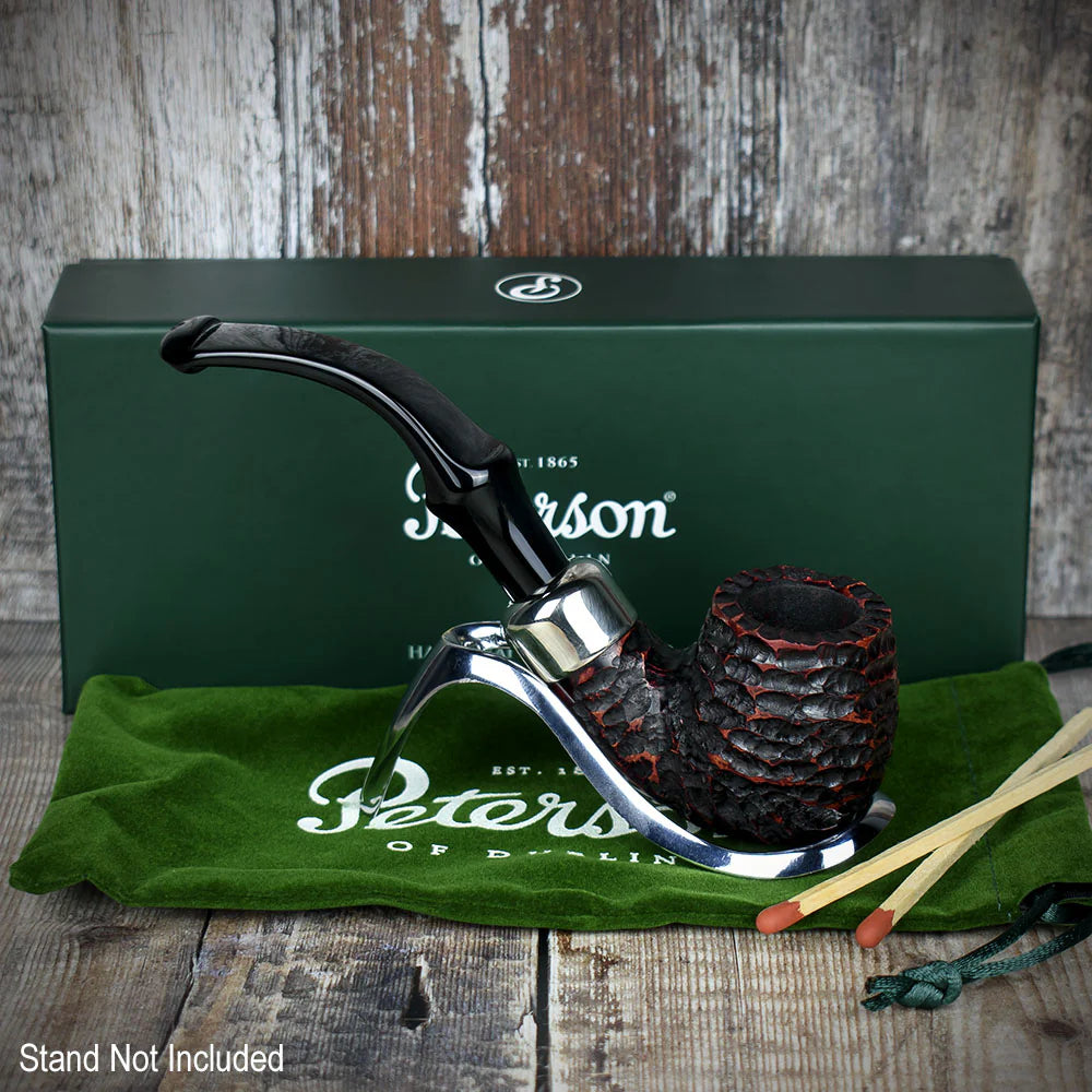 Peterson of Dublin System Rustic Briar Smoking Pipe - Shape No.314