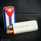 Artamis Cuban Flag PU Cigar Case - 2 Churchills