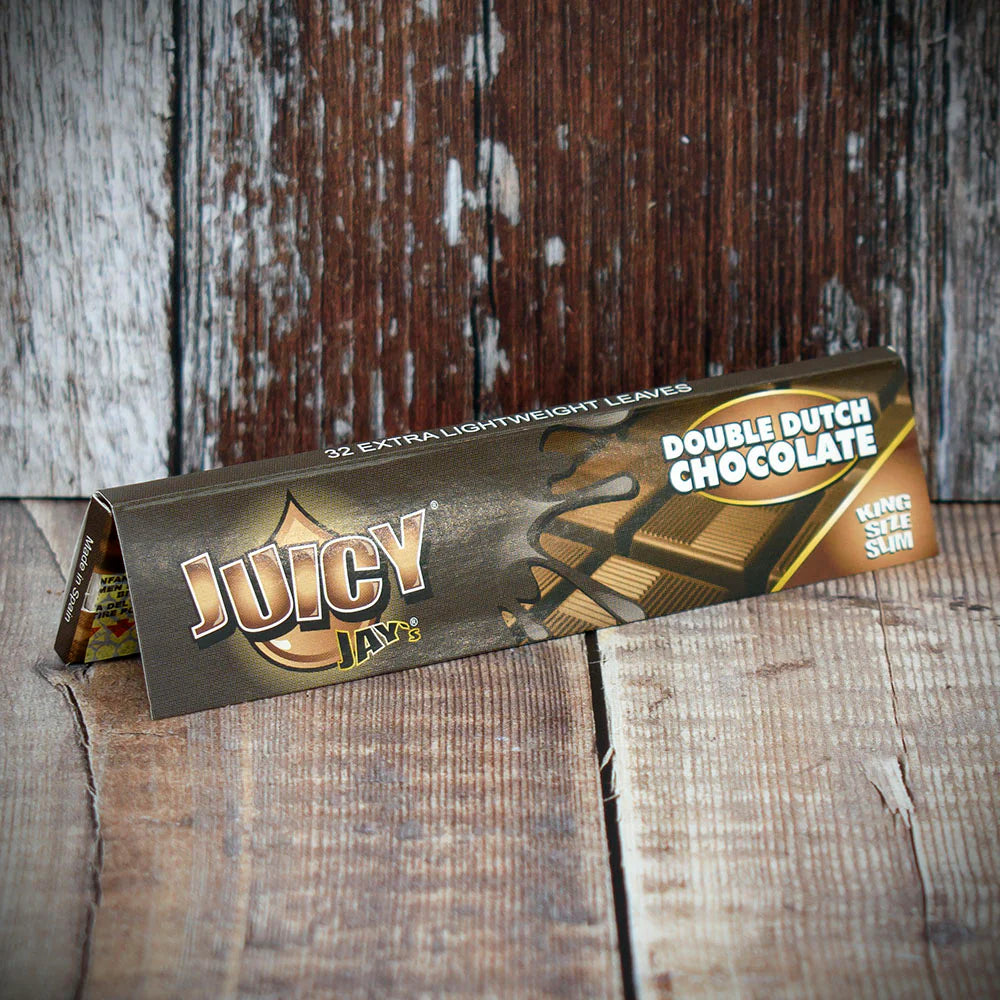 Juicy Jay's King Size Slim Rolling Papers - Double Dutch Chocolate