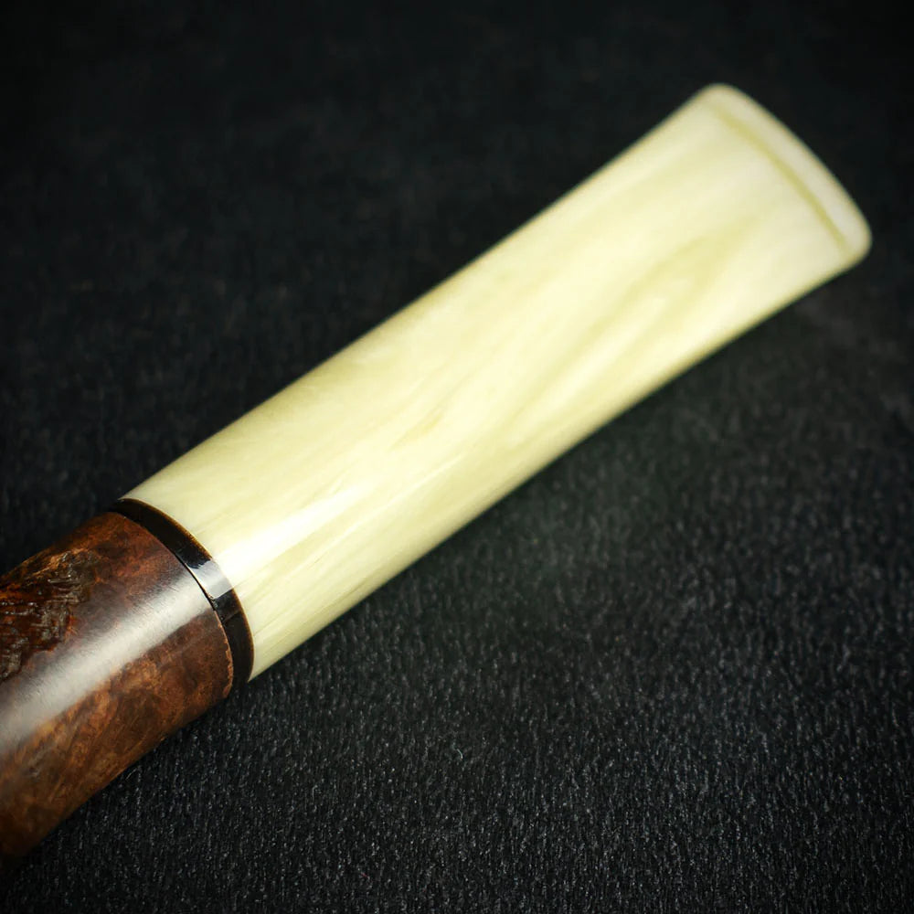 Jean Claude 9mm Filter Dark Rustic Briar Smoking Pipe - Shape 53
