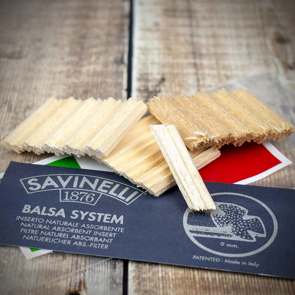 Savinelli Balsa Wood Pipe Filters 9mm 15 Pack