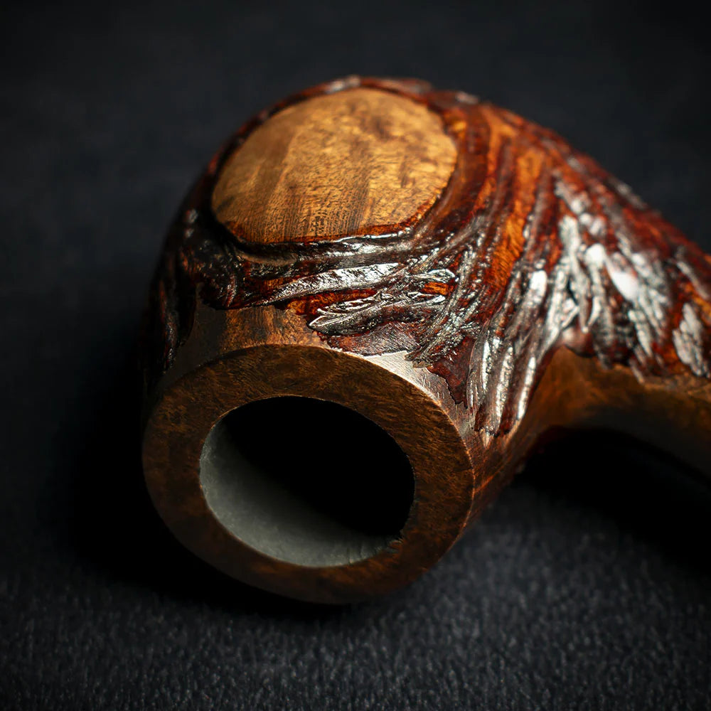 Jean Claude 9mm Filter Dark Rustic Briar Smoking Pipe - Shape 50