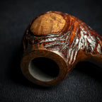 Jean Claude 9mm Filter Dark Rustic Briar Smoking Pipe - Shape 50