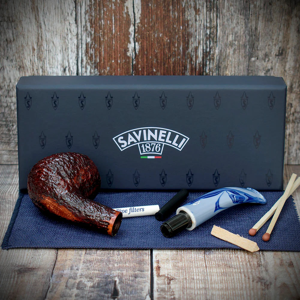 Savinelli Oceano Rusticated Briar Pipe- Shape 626