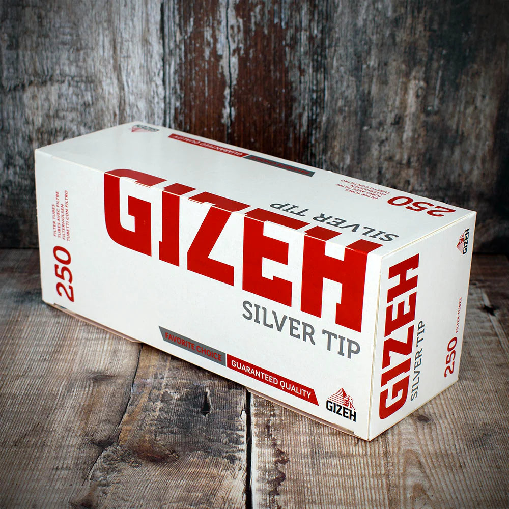 Gizeh Cigarette Tubes Silver Tip 250 Pack
