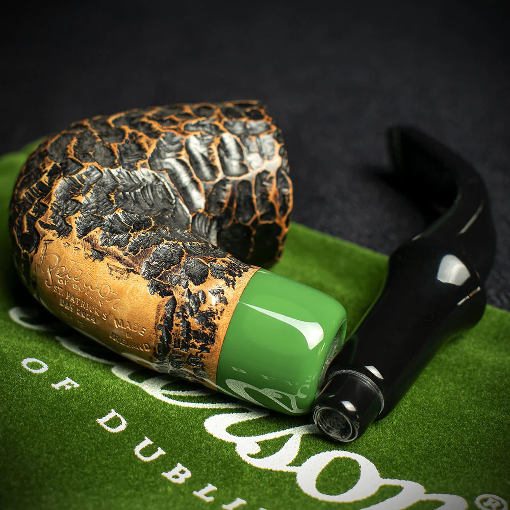 Peterson of Dublin St. Patrick's Day 2024 Limited Edition Rusticated "P" Lip Briar Pipe - Shape 313